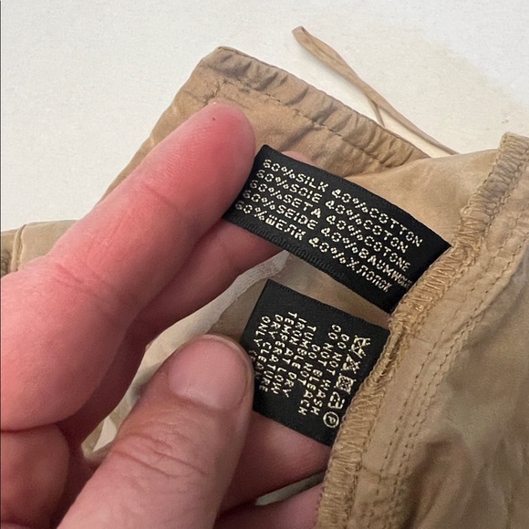 RALPH LAUREN CARGO UTILITY PARACHUTE CARGO PANTS WOMENS SILK BLEND SIZE 10 - Picture 13 of 16